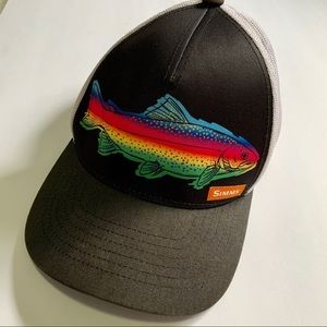 Simms Rainbow Trout Fish Trucker Hat 